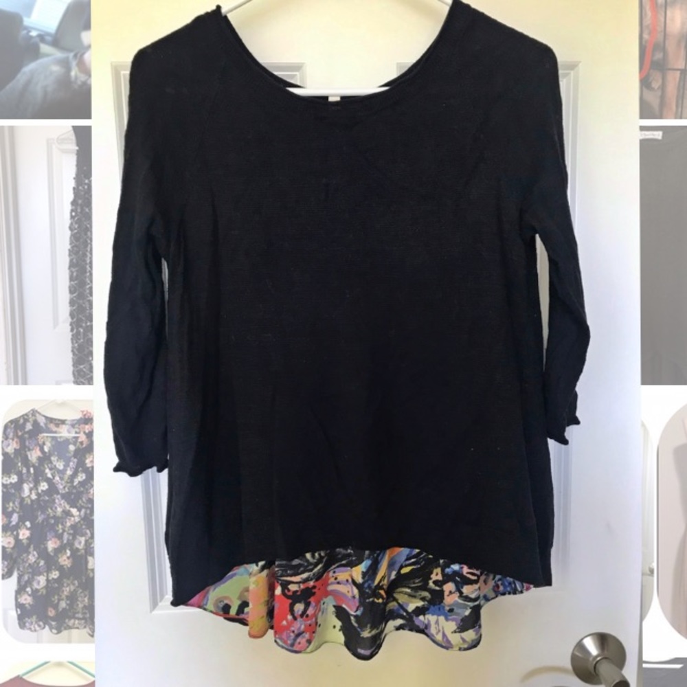 Anthropologie Moth split back sweater